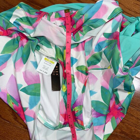 NWT Alex Marie Tropic Floral Tie Skirted Bikini Bottom Size 14 - Picture 13 of 14